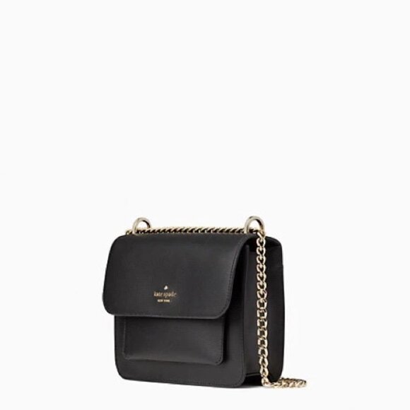 Kate Spade Remi Flap Chain Crossbody Box Bag Black NWT - Picture 4 of 16